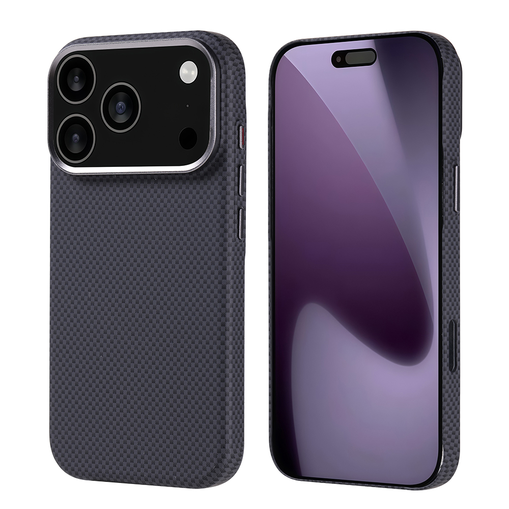 Apple iPhone 17 Pro Uyumlu Kılıf M-safe Şarj Özellikli Karbon Fiber Görünümlü Zore Nekst Kapak