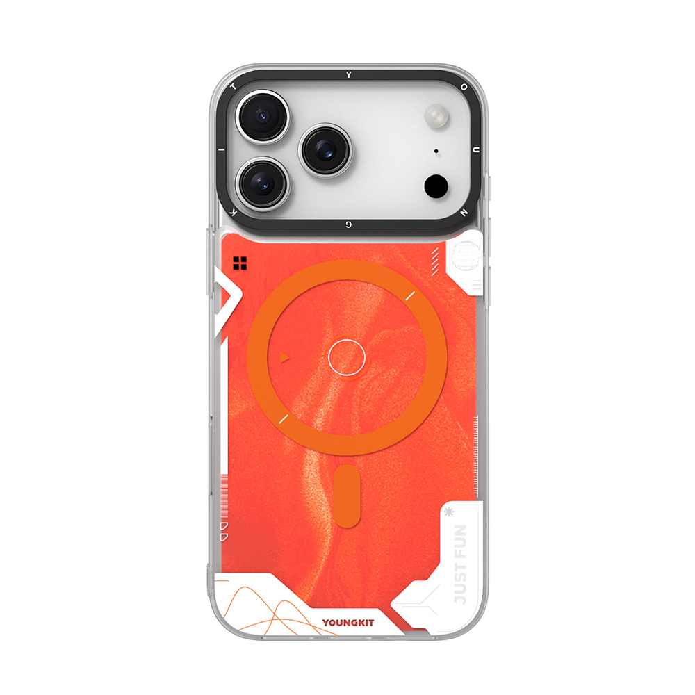 Apple iPhone 17 Pro Max Uyumlu Kılıf M-safe Şarj Özellikli Parlak Kumlu Sıvılı Tasarımlı Galaxy Fantasy Serisi Kapak