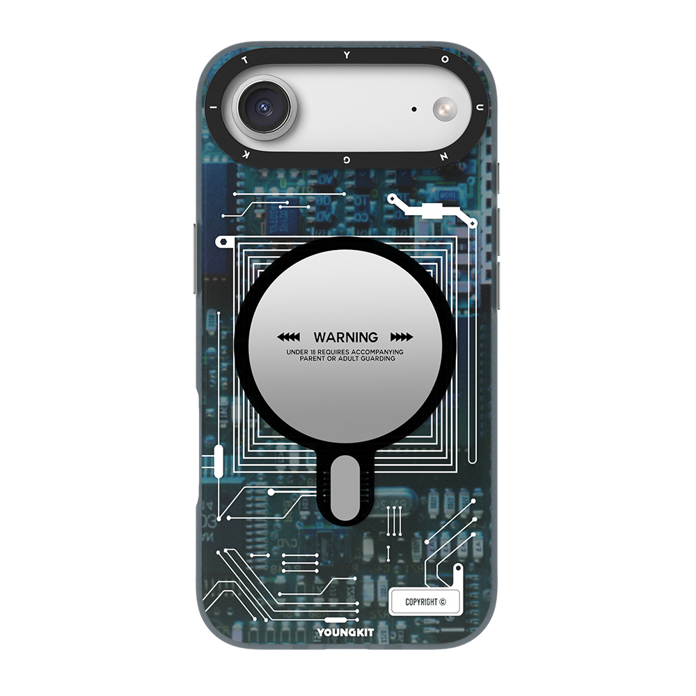 Apple iPhone 17 Air Uyumlu Kılıf M-safe Şarj Özellikli Kamera Denetim Butonlu Youngkit Technology Serisi Kapak