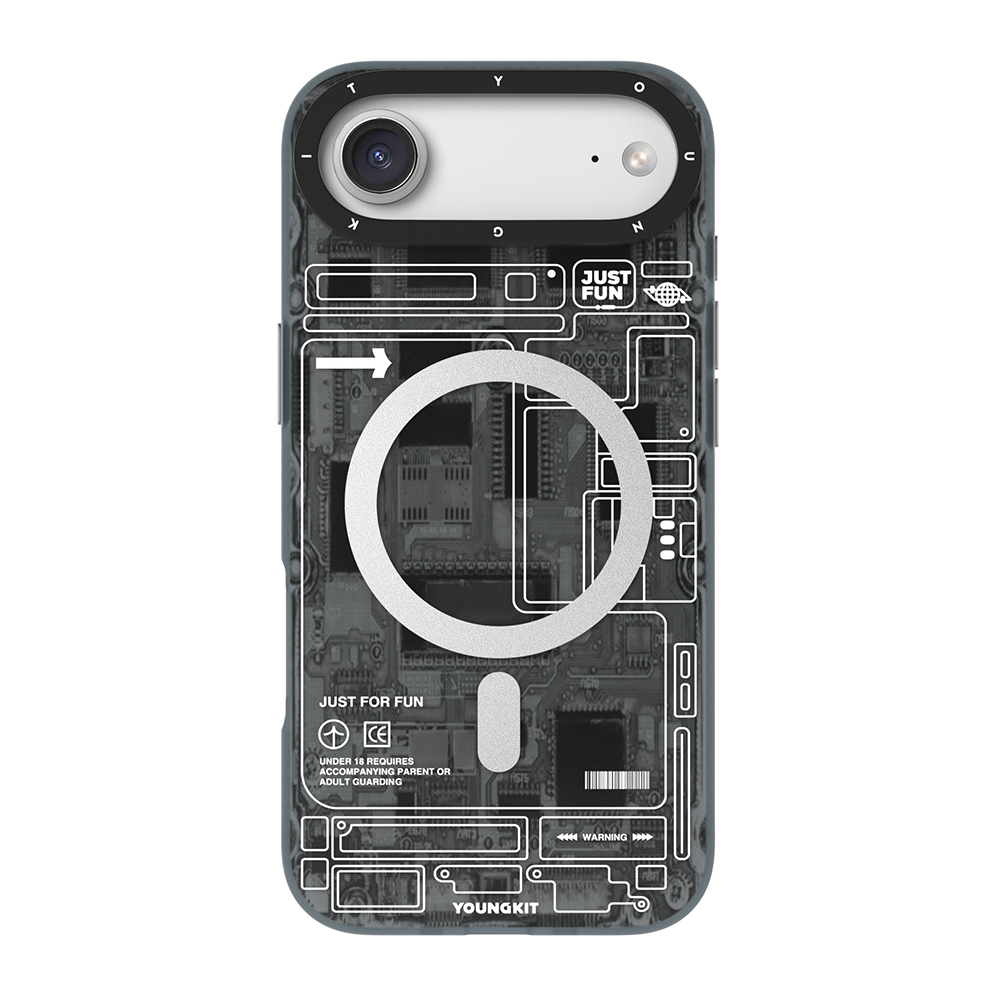 Apple iPhone 17 Air Uyumlu Kılıf M-safe Şarj Özellikli Kamera Denetim Butonlu Youngkit Technology Serisi Kapak