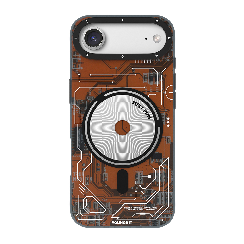 Apple iPhone 17 Air Uyumlu Kılıf M-safe Şarj Özellikli Kamera Denetim Butonlu Youngkit Technology Serisi Kapak