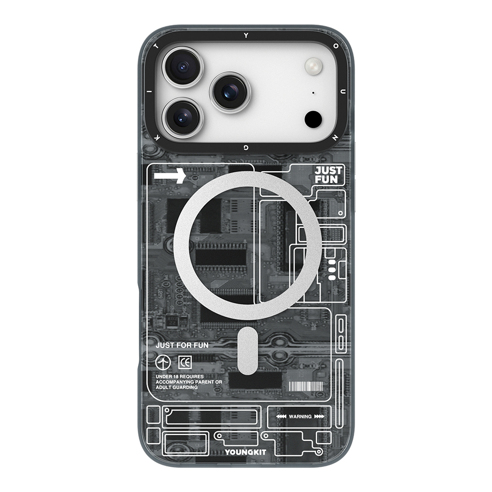 Apple iPhone 17 Pro Uyumlu Kılıf M-safe Şarj Özellikli Kamera Denetim Butonlu Youngkit Technology Serisi Kapak