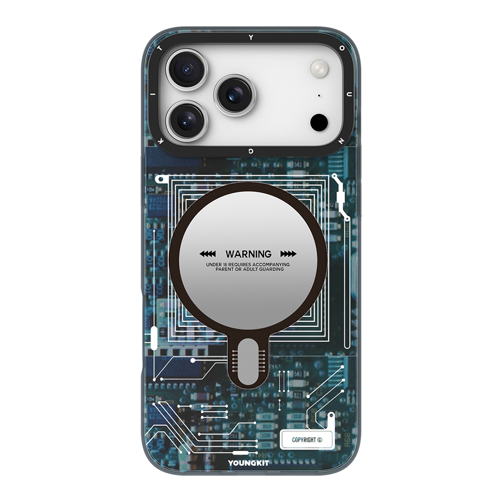 Apple iPhone 17 Pro Max Uyumlu Kılıf M-safe Şarj Özellikli Kamera Denetim Butonlu Youngkit Technology Serisi Kapak