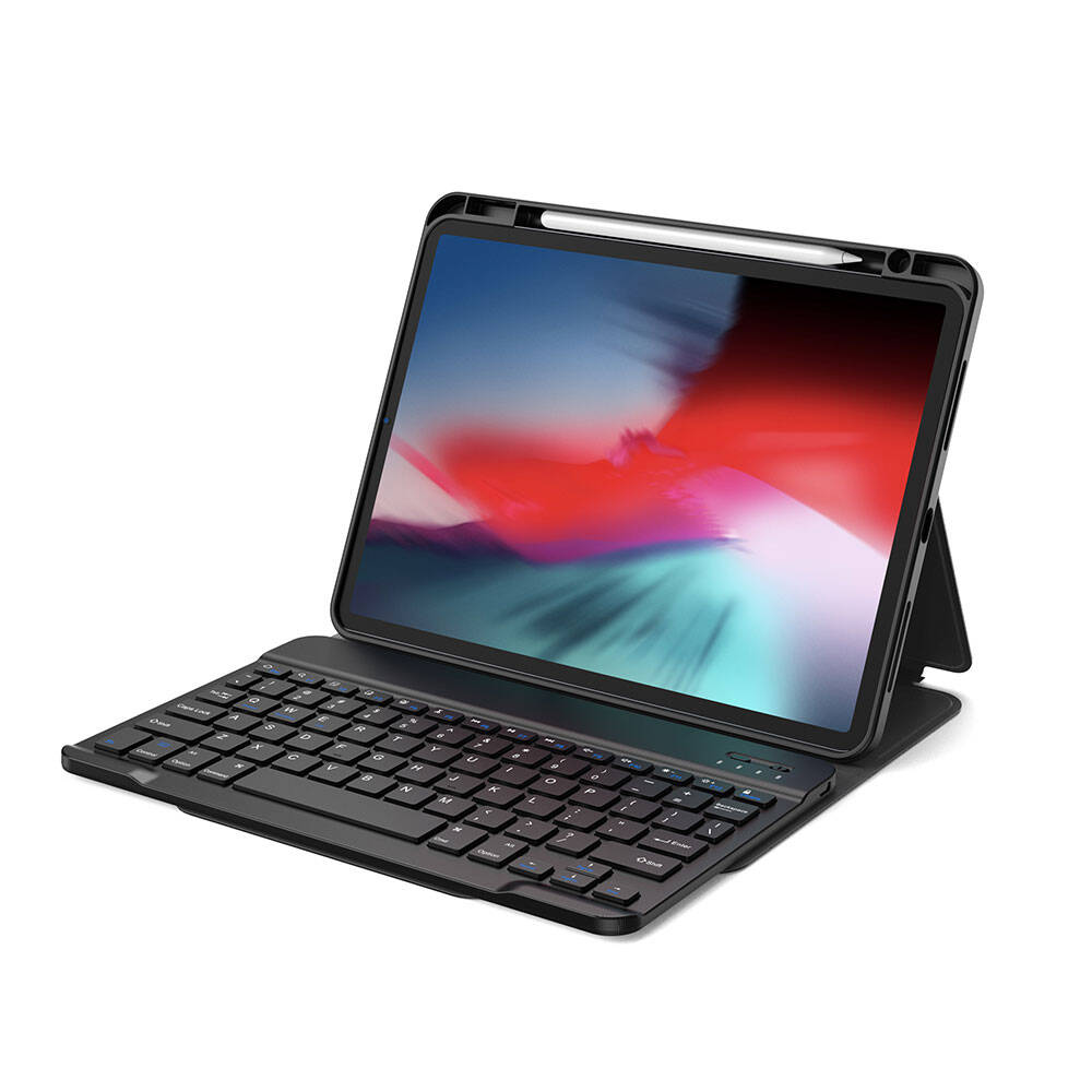 Apple iPad Pro 13 2025 M5 Uyumlu Wiwu Protective Gizli Kalem Bölmeli Klavyeli Kılıf