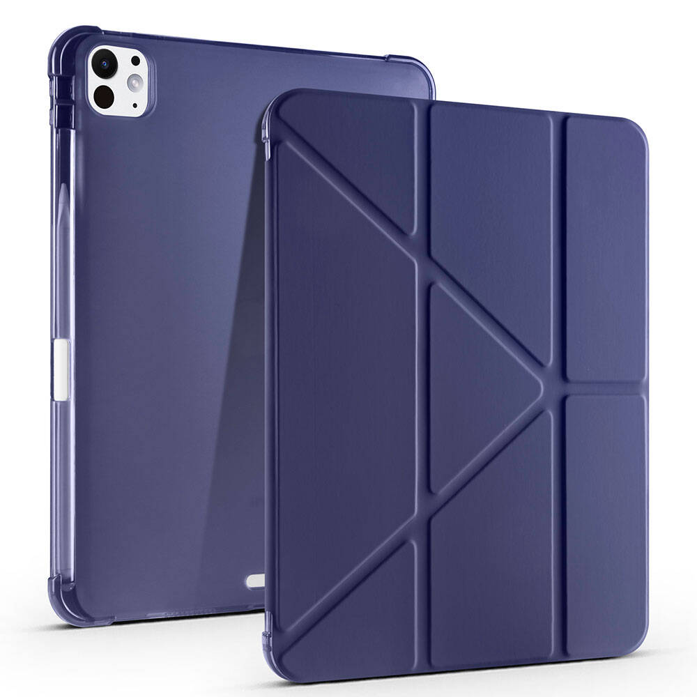 Apple iPad Pro 11 2025 M5 Uyumlu Kılıf Zore Tri Folding Kalem Bölmeli Standlı Kılıf