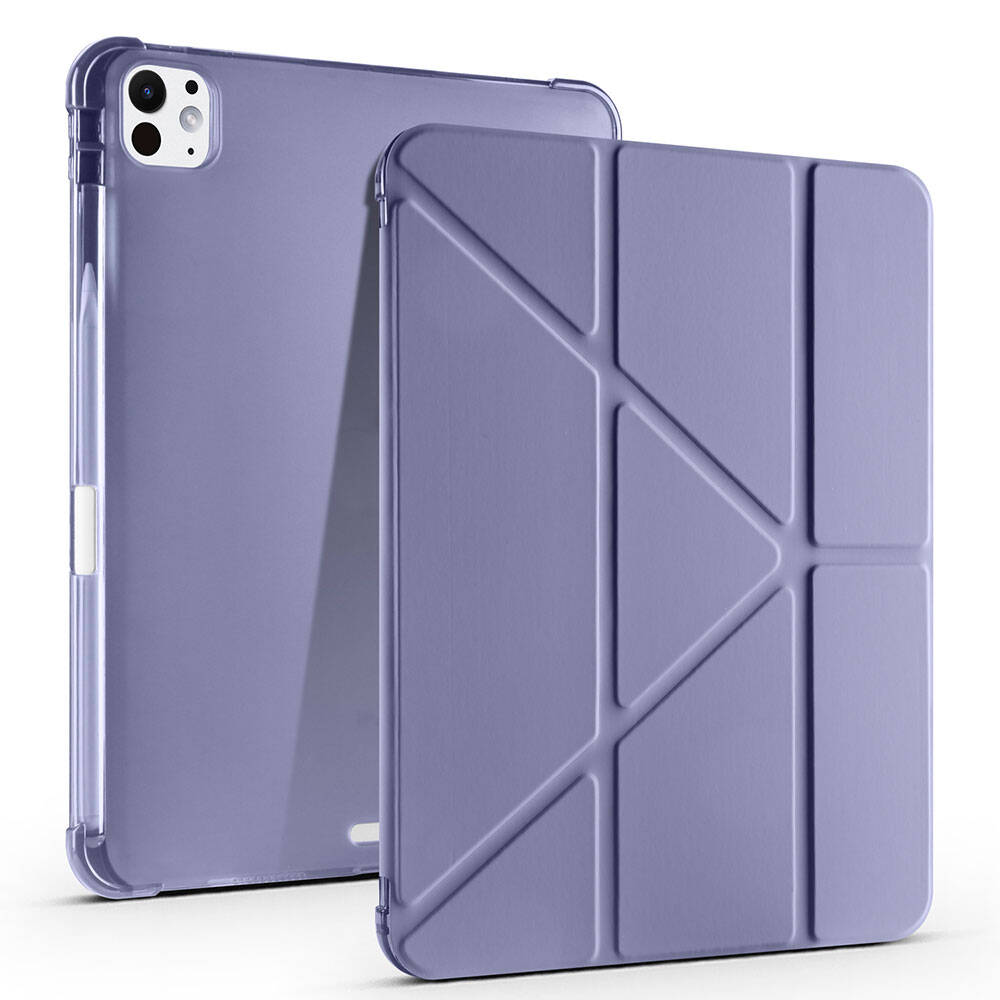 Apple iPad Pro 11 2025 M5 Uyumlu Kılıf Zore Tri Folding Kalem Bölmeli Standlı Kılıf