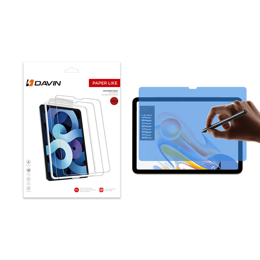 Apple iPad Pro 11 2025 M5 Uyumlu Kağıt Hisli Mat ​​​​​​​​​​​​​​​Davin Paper Like Ekran Koruyucu