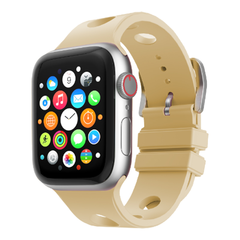 Apple Watch 44mm Uyumlu Delikli Tasarım Zore KRD-147 Silikon Kordon