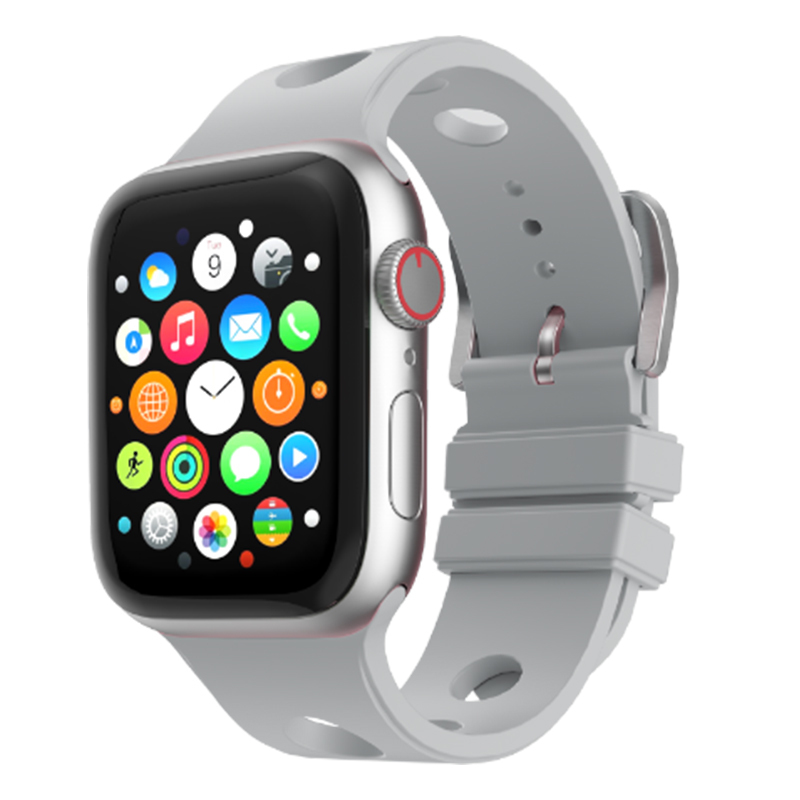 Apple Watch 44mm Uyumlu Delikli Tasarım Zore KRD-147 Silikon Kordon