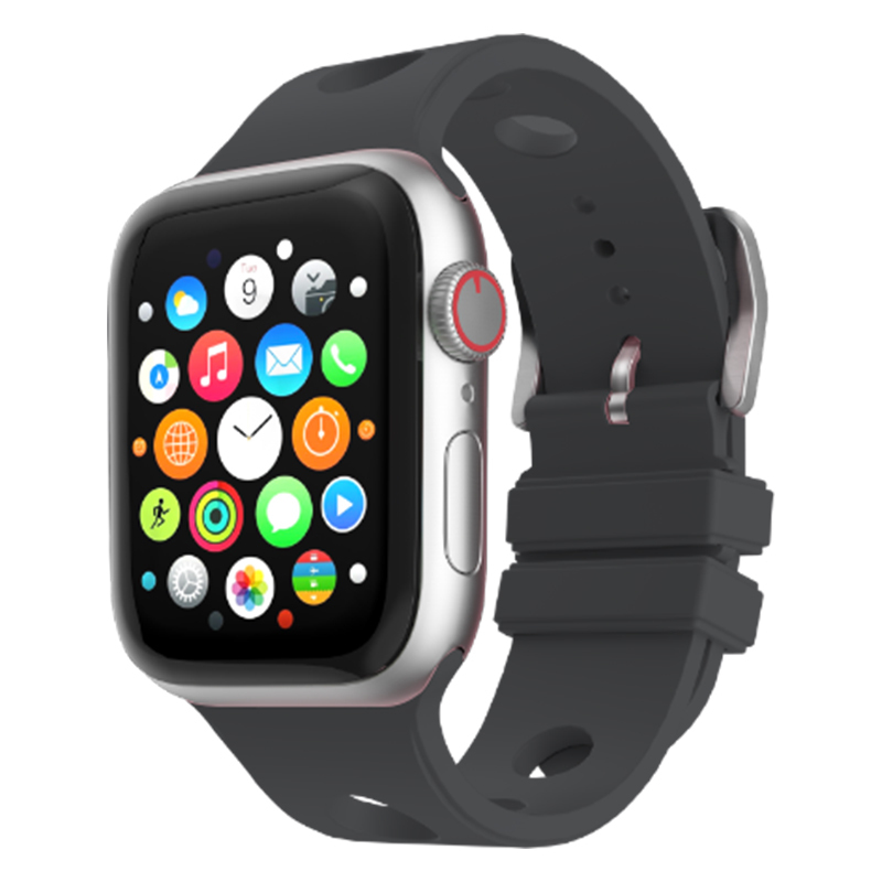 Apple Watch 44mm Uyumlu Delikli Tasarım Zore KRD-147 Silikon Kordon