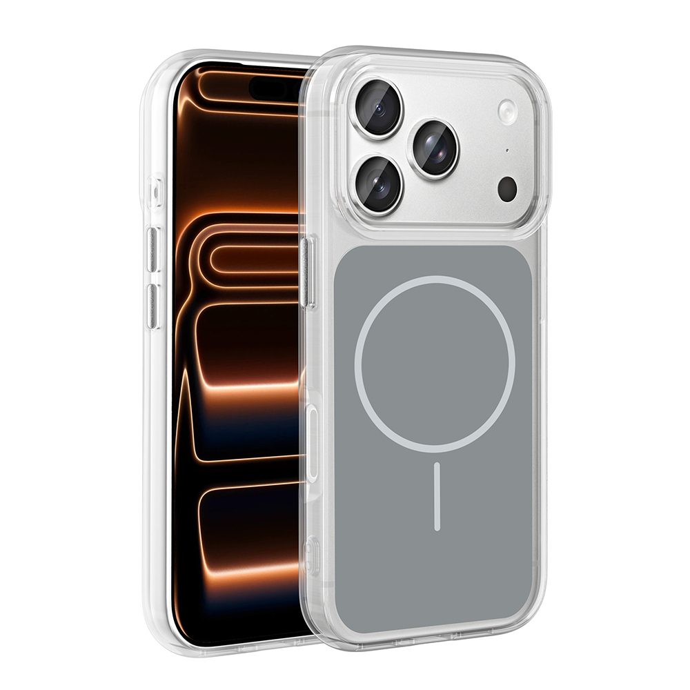Apple iPhone 17 Pro Max Uyumlu Kılıf Metal Buton Tasarımlı Zore İkonik Sert Silikon Kapak