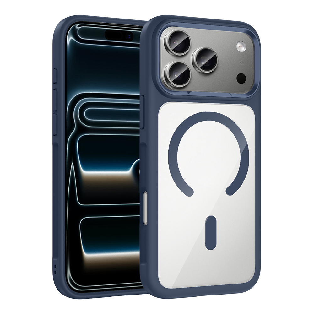 Apple iPhone 17 Pro Uyumlu Kılıf M-Safe Şarj Özellikli Metal Kamera Çerçeveli Zore Tiko Kapak