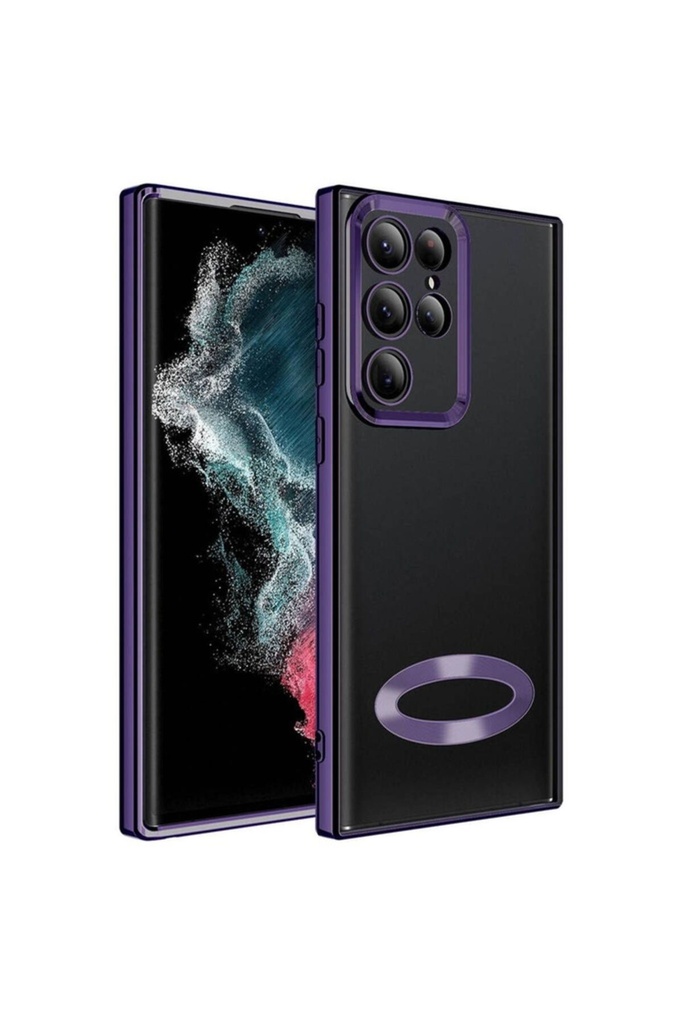 Samsung Galaxy S24 Ultra Uyumlu Kılıf Kamera Korumalı Logo Gösteren Zore Omega Kapak