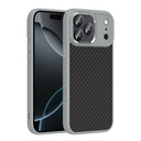 Apple iPhone 17 Pro Uyumlu Kılıf M-Safe Şarj Özellikli Karbon Fiber Görünümlü Zore Truva Silikon Kapak