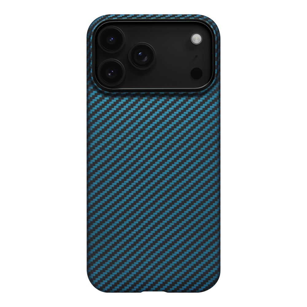 [RNZ-TA126041] Apple iPhone 17 Pro Max Uyumlu Kılıf M-Safe Şarj Özellikli Kamera Kontrol Butonlu Aramid Fiber Pitaka Ultra-Slim Kapak