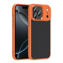 Apple iPhone 17 Pro Max Uyumlu Kılıf M-Safe Şarj Özellikli Karbon Fiber Görünümlü Zore Truva Silikon Kapak