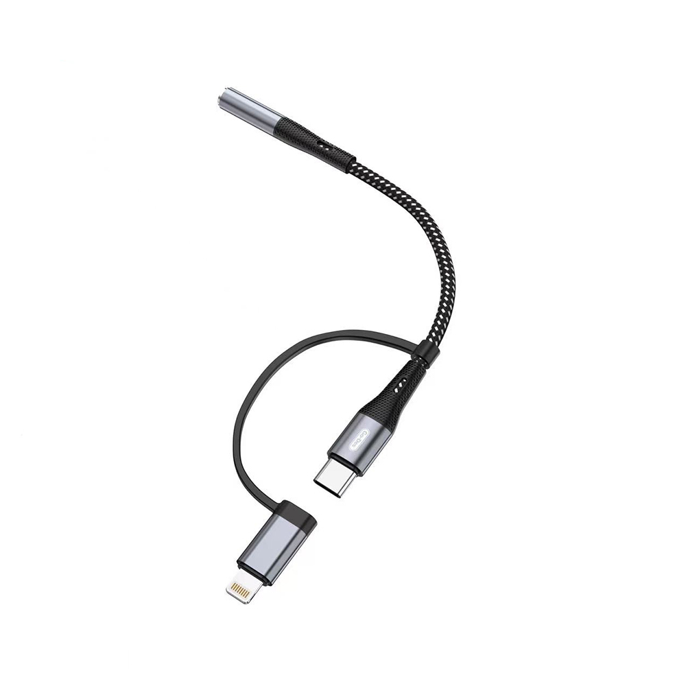 [RNZ-TA125649] Go-Des GD-UC173 3.5mm Jack Girişli Type-C ve Lightning 2in1 Ses Kablosu