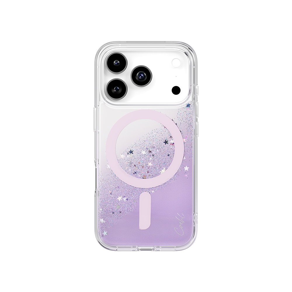 Apple iPhone 17 Pro Uyumlu Kılıf M-safe Şarj Özellikli Yıldız Simli Arka Yüzey Coehl Lyra Kapak