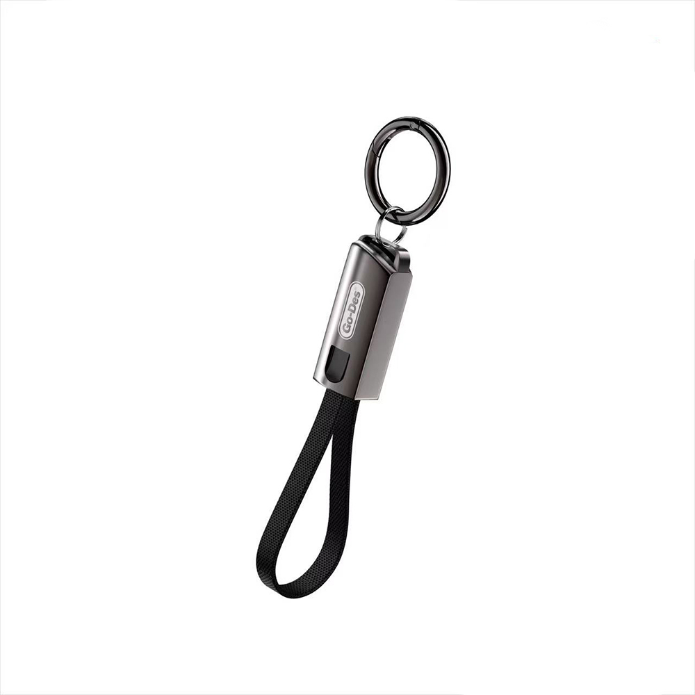 [RNZ-TA125653] Go-Des GD-UC683 Type-C to Lightning Hızlı Şarj Özellikli Anahtarlık Data ve Şarj Kablosu 27W
