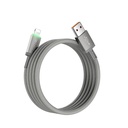 Wiwu Wi-C081 Maglink Serisi Işıklı Magnetik USB-A to Lightning Işıklı Hızlı Şarj Özellikli Data ve Şarj Kablosu 1M