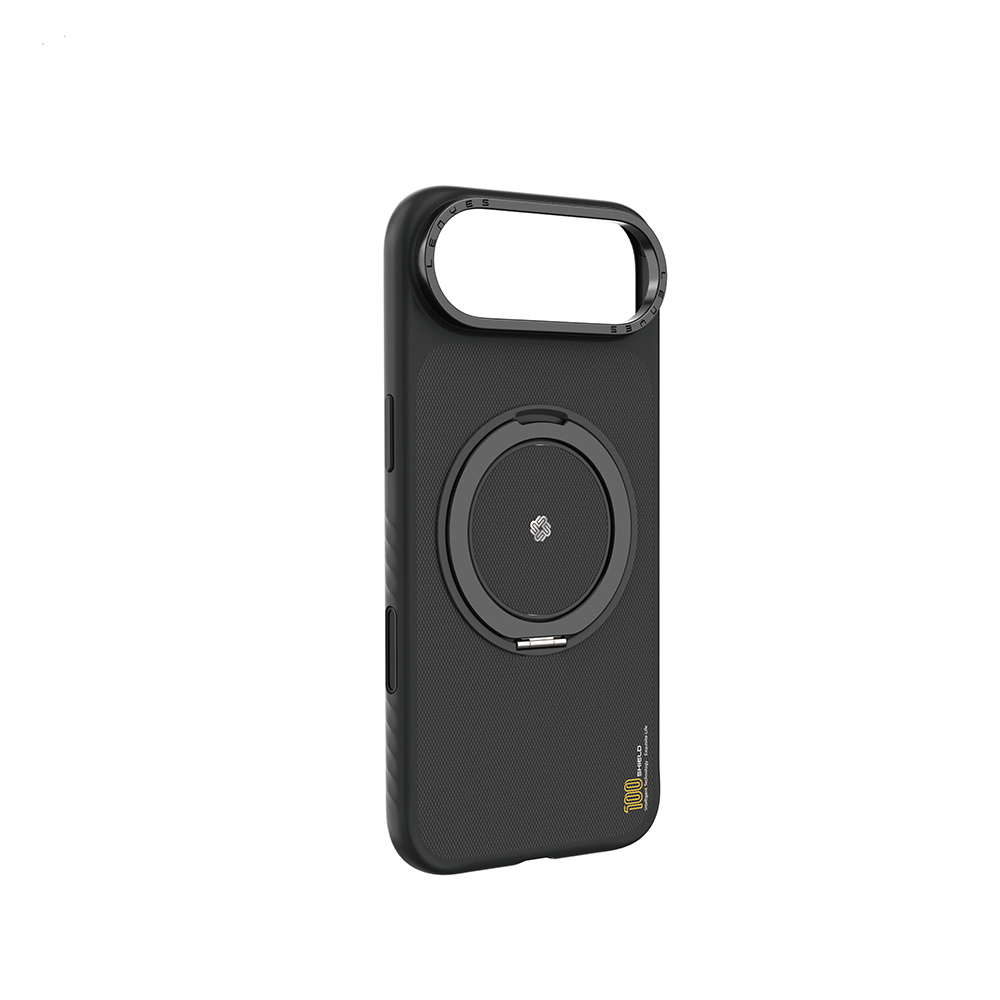 Apple iPhone 17 Air Uyumlu Kılıf M-safe Şarj Özellikli Metal Standlı Lenyes CK225 Kevlar Kapak