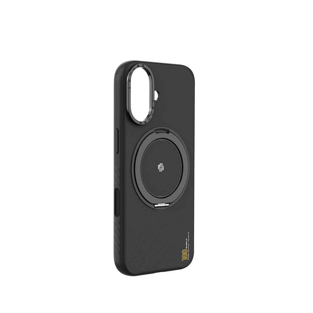 [RNZ-TA127494] Apple iPhone 17 Uyumlu Kılıf M-safe Şarj Özellikli Metal Standlı Lenyes CK225 Kevlar Kapak