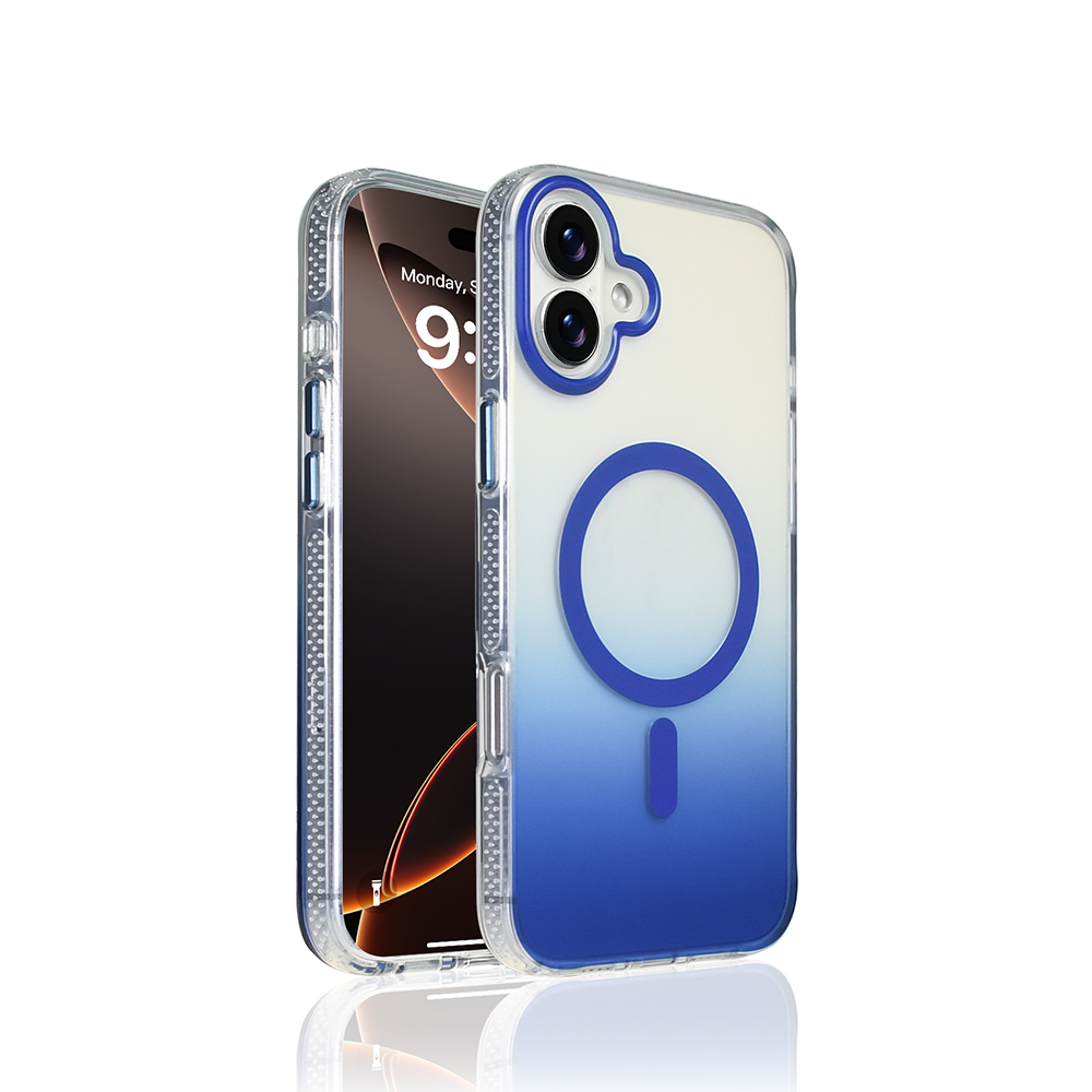 Apple iPhone 16 Plus Uyumlu Kılıf M-safe Şarj Özellikli Transparan Renk Geçişli Zore Toros Kapak
