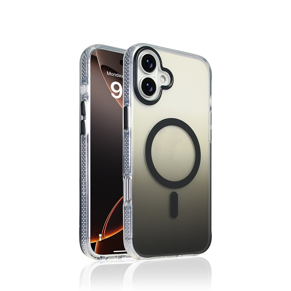 Apple iPhone 16 Plus Uyumlu Kılıf M-safe Şarj Özellikli Transparan Renk Geçişli Zore Toros Kapak
