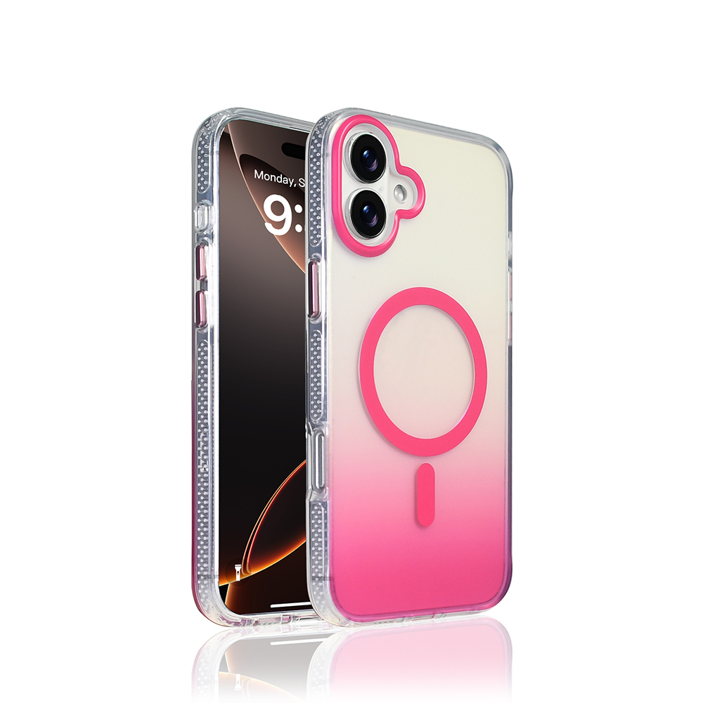 Apple iPhone 16 Uyumlu Kılıf M-safe Şarj Özellikli Transparan Renk Geçişli Zore Toros Kapak