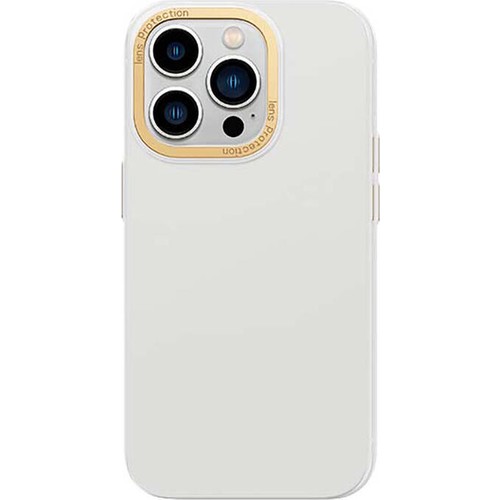Apple iPhone 14 Pro Max Uyumlu Kılıf Metal Kamera Çerçeveli Recci Glaze Serisi Kapak