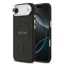 Apple iPhone 17 Air Uyumlu Kılıf Guess Orjinal Lisanslı M-safe Şarj Özellikli Klasik Yazı Logolu PU Deri Kapak