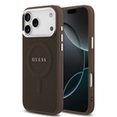 Apple iPhone 17 Pro Uyumlu Kılıf Guess Orjinal Lisanslı M-safe Şarj Özellikli Klasik Yazı Logolu PU Deri Kapak