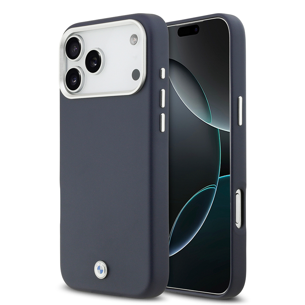 Apple iPhone 17 Pro Max Uyumlu Kılıf BMW Orjinal Lisanslı M-safe Şarj Özellikli Metal Logolu Tam Kaplama Deri Kapak