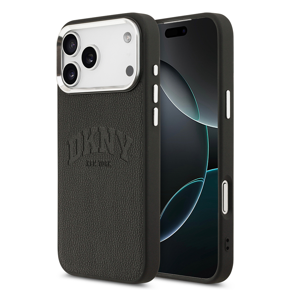Apple iPhone 17 Pro Max Uyumlu Kılıf DKNY Orjinal Lisanslı M-safe Şarj Özellikli PU Deri Kabartmalı Kapak