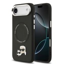 Apple iPhone 17 Air Uyumlu Kılıf Karl Lagerfeld Orjinal Lisanslı M-safe Şarj Özellikli Metal Kamera ve Buton Tasarımlı K&C PU Deri Kapak