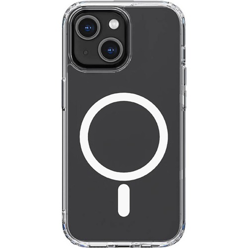 Apple iPhone 14 Uyumlu Kılıf M-safe Şarj Özellikli Airbagli Şeffaf PC Arka Yüzey Recci Magnetik Suction Serisi Kapak