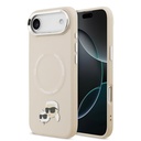 Apple iPhone 17 Air Uyumlu Kılıf Karl Lagerfeld Orjinal Lisanslı M-safe Şarj Özellikli Metal Kamera ve Buton Tasarımlı K&C PU Deri Kapak