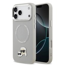 Apple iPhone 17 Pro Uyumlu Kılıf Karl Lagerfeld Orjinal Lisanslı M-safe Şarj Özellikli Metal Kamera ve Buton Tasarımlı K&C PU Deri Kapak
