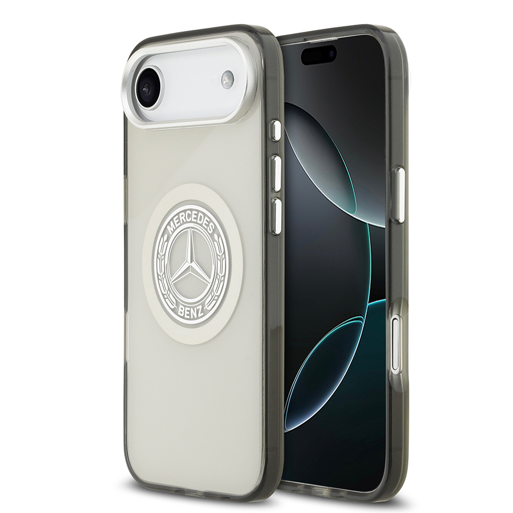 Apple iPhone 17 Air Uyumlu Kılıf Mercedes Benz Orjinal Lisanslı M-safe Şarj Özellikli Çift Katmanlı PC Nostaljik Yıldız Dizayn Kapak