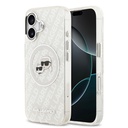 Apple iPhone 17 Uyumlu Kılıf Karl Lagerfeld Orjinal Lisanslı Parlayan Simli Karl & Choupette Heads Kapak