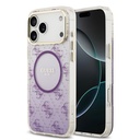 Apple iPhone 17 Pro Max Uyumlu Kılıf Guess Orjinal Lisanslı M-safe Şarj Özellikli 4G Desenli Simli Silikon Kapak