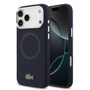 Apple iPhone 17 Pro Max Uyumlu Kılıf Lacoste Orjinal Lisanslı M-safe Şarj Özellikli İkonik Logolu Metal Kamera Çerçeveli Silikon Kapak