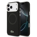 Apple iPhone 17 Pro Max Uyumlu Kılıf Lacoste Orjinal Lisanslı M-safe Şarj Özellikli İkonik Logolu Metal Kamera Çerçeveli Silikon Kapak