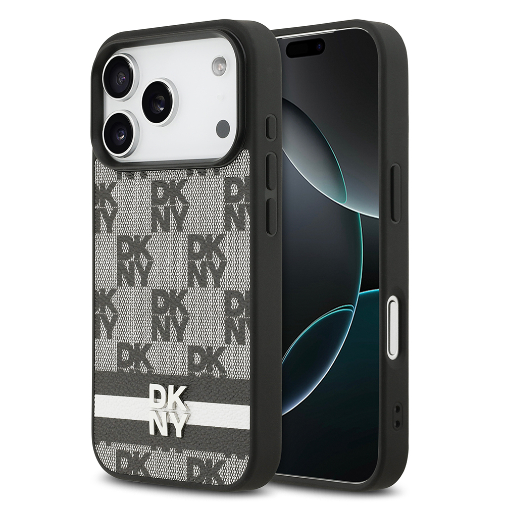 Apple iPhone 17 Pro Uyumlu Kılıf DKNY Orjinal Lisanslı M-safe Şarj Özellikli 3D Yazılı Metal Logolu Kapak