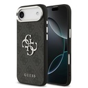 Apple iPhone 17 Air Uyumlu Kılıf Guess Orjinal Lisanslı Gümüş Metal Kamera Çerçeveli 4G Desenli Metal Büyük 4G ve Yazı Logolu Kapak