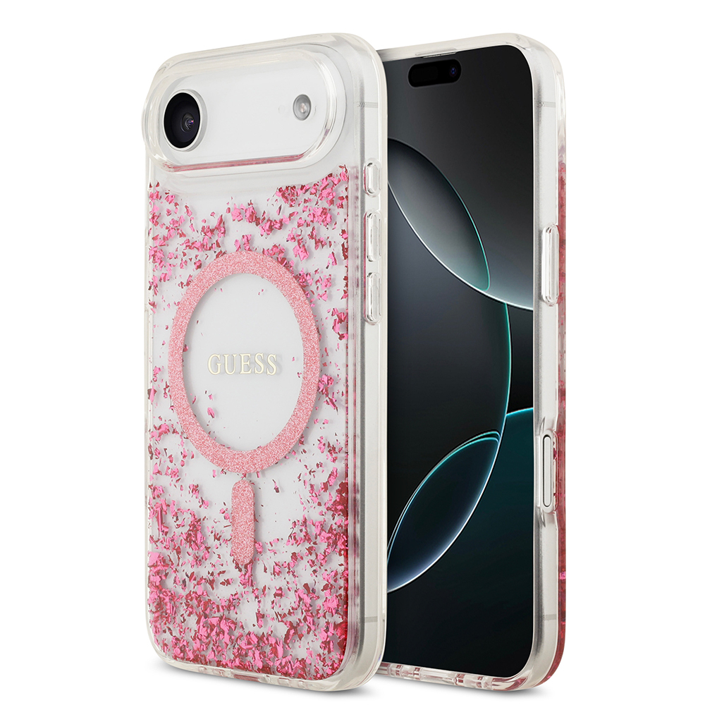 Apple iPhone 17 Air Uyumlu Kılıf Guess Orjinal Lisanslı M-safe Şarj Özellikli Transparan Resin Bottom Kapak