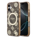 Apple iPhone 17 Uyumlu Kılıf Guess Orjinal Lisanslı M-safe Şarj Özellikli IML Peony ve 4G Desenli Klasik Logolu Kapak