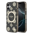 Apple iPhone 17 Uyumlu Kılıf Guess Orjinal Lisanslı M-safe Şarj Özellikli IML Peony ve 4G Desenli Klasik Logolu Kapak