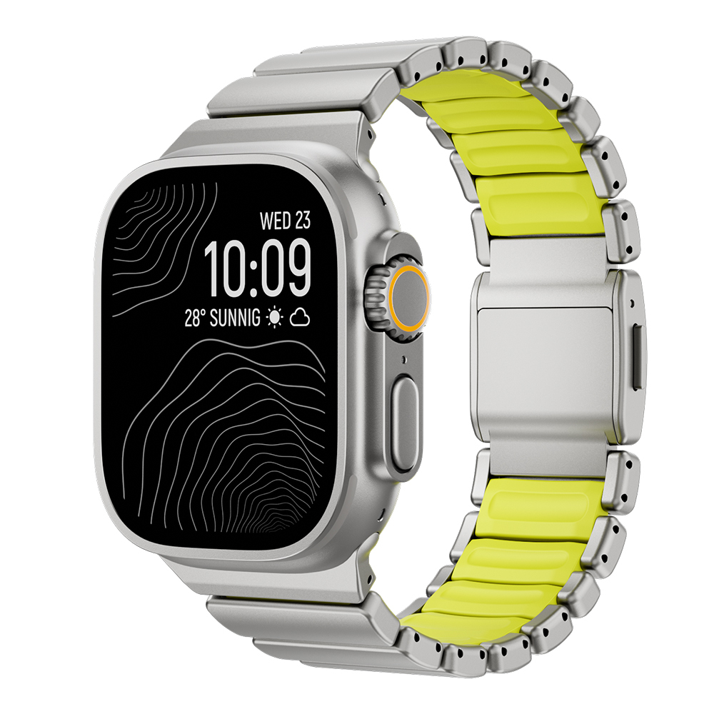 Apple Watch Ultra 49mm Uyumlu Zore KRD-149 Metal Silikon Kordon