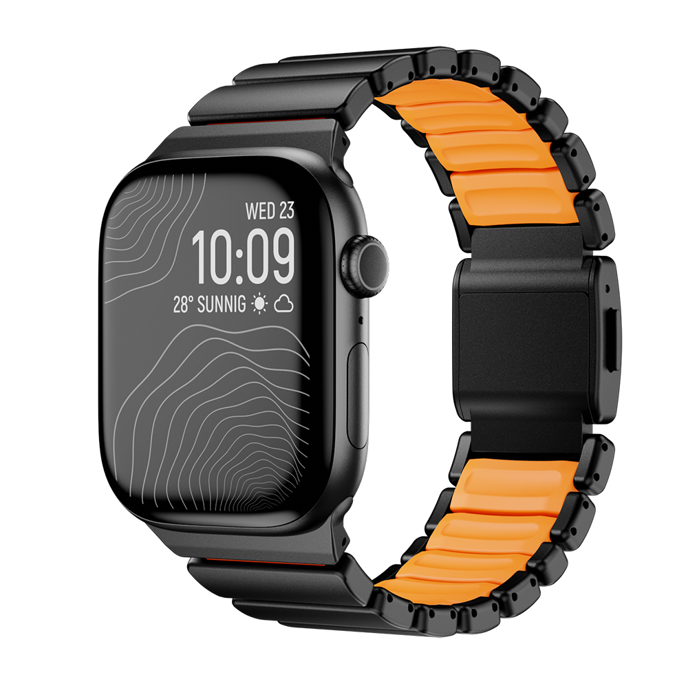 Apple Watch 10 46mm Uyumlu Zore KRD-149 Metal Silikon Kordon